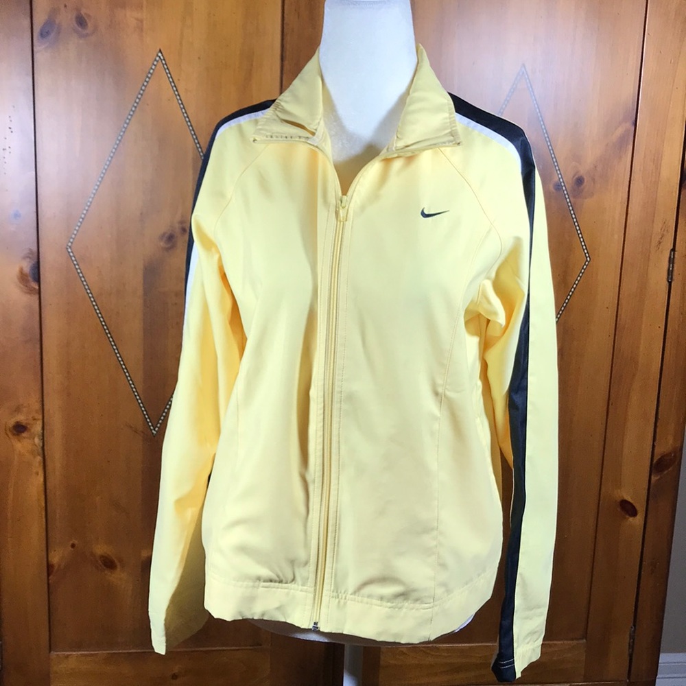 Nike Pale Yellow Vintage Zip Up Jacket SZ S